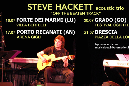 Steve Hackett acoustic trio: 4 date in Italia
